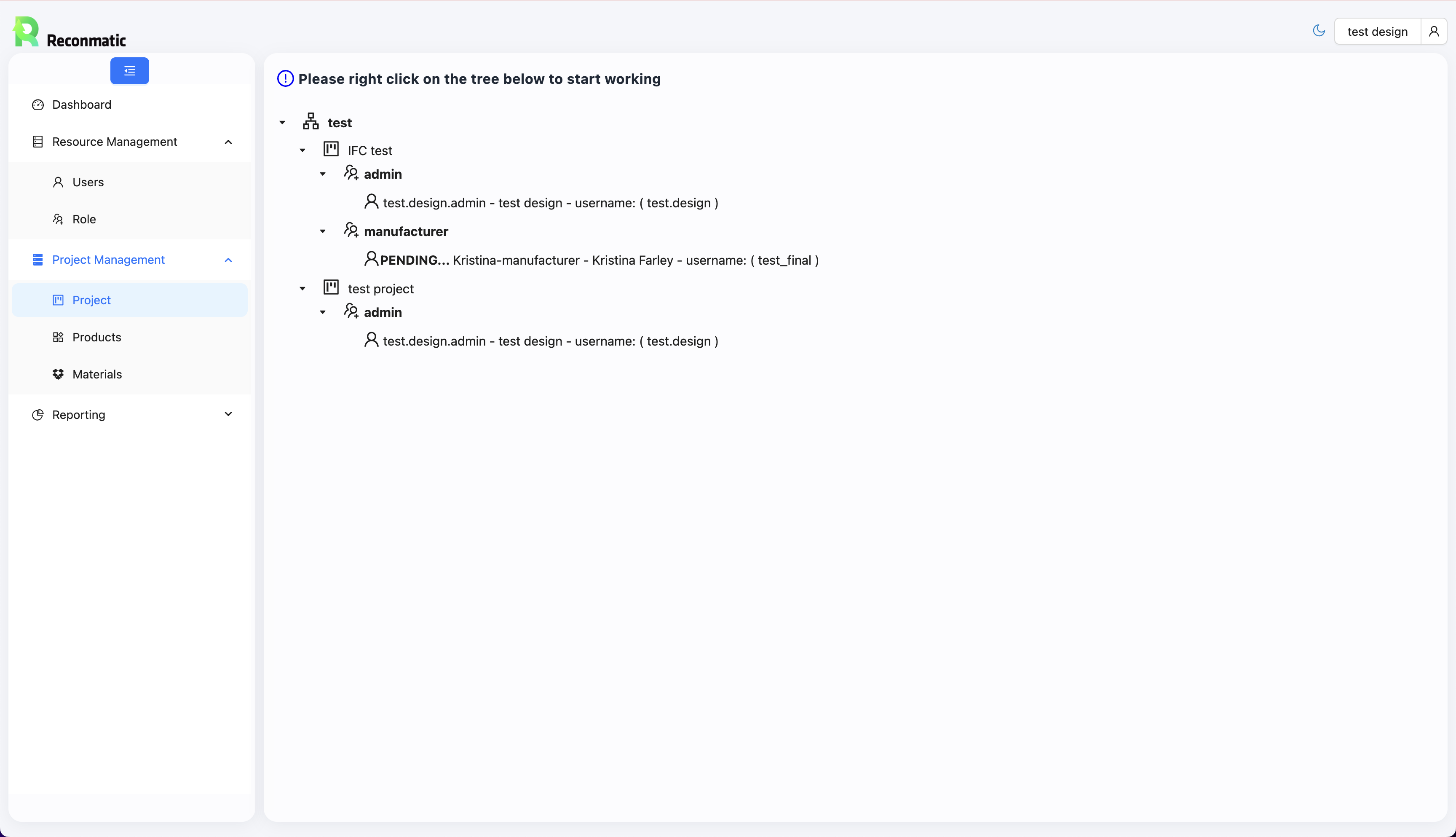 The original Reconmatic interface: a developer-built prototype with no UX thinking applied.